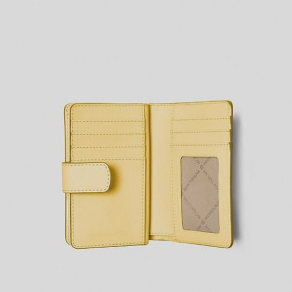 New Michael Kors Medium Crossgrain Leather Wallet Honey - Picture 3 of 4